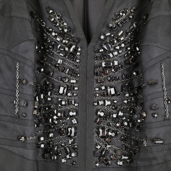 Robert Rodriguez beaded sleeveless black mini dress - Picture 6 of 8